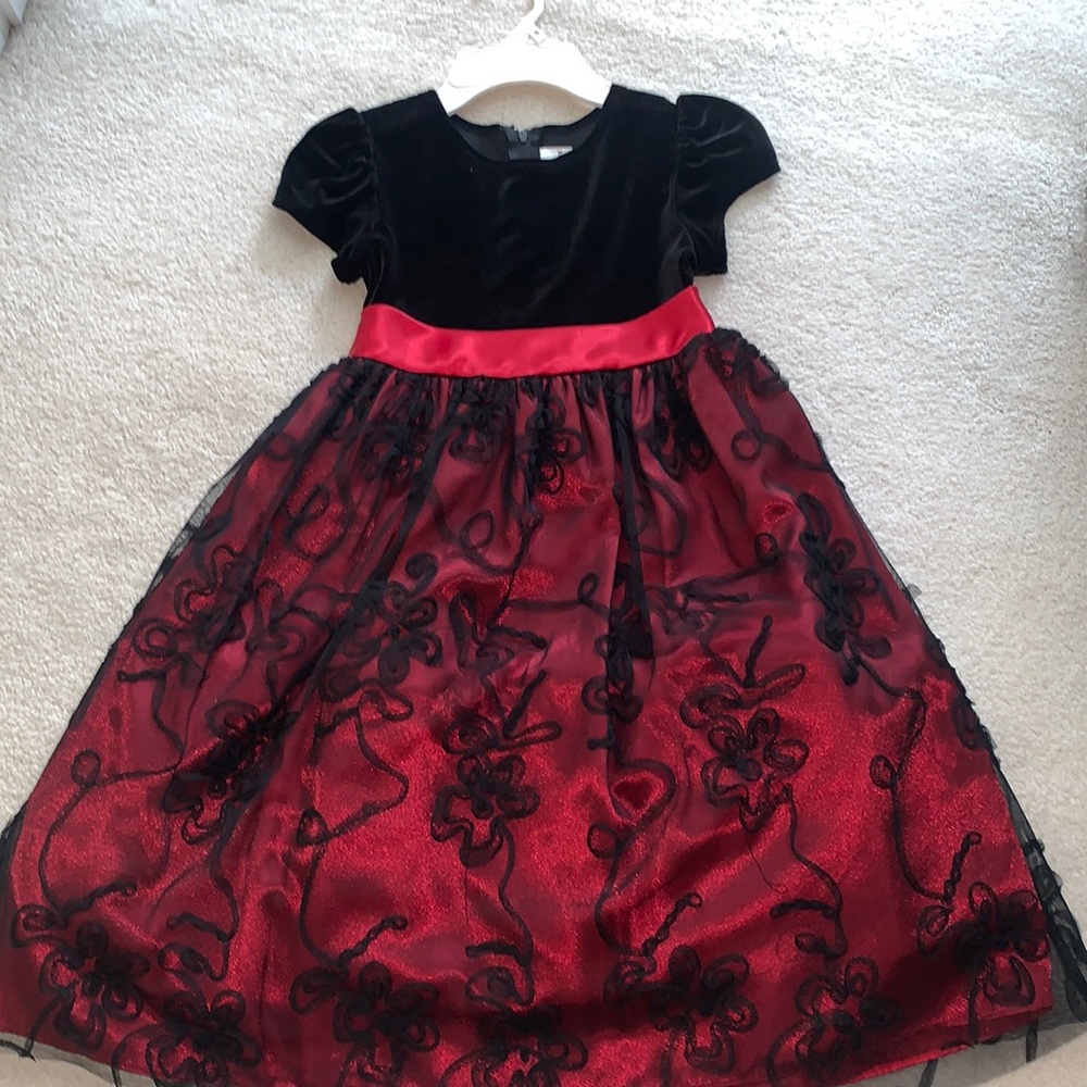 Girls Holiday/Christmas Dress (red & black)